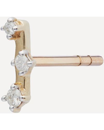 Otiumberg 9ct Gold Diamond Bar Constellation Stud Earring - Natural