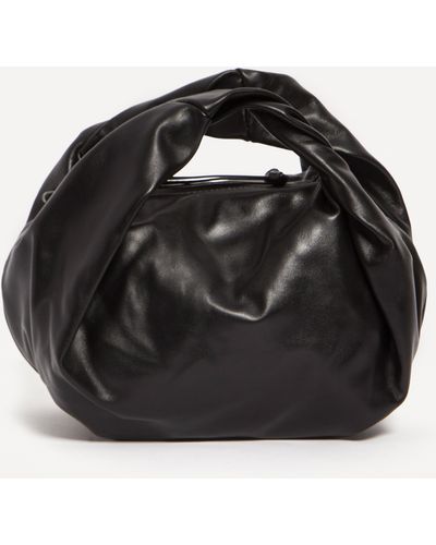 Dries Van Noten Women's Leather Twist Top Handle Bag One Size - Black