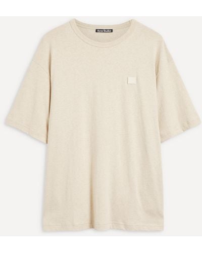 Acne Studios Mens Relaxed Fit T-shirt - Natural