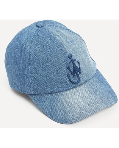 JW Anderson Women's Anchor Logo Denim Baseball Cap One Size - Blue