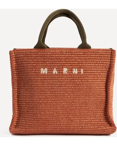 Marni Women's Small Basket Tote Bag One Size - Brown