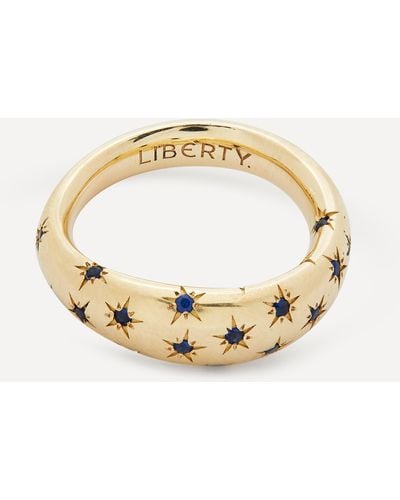 Liberty 9ct Gold Handmade Ianthe Star Blue Sapphire Ring - Metallic