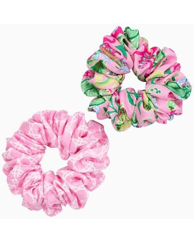 Lilly Pulitzer Oversized Scrunchie Set - Pink