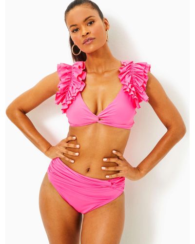 Lilly Pulitzer Yarrow High Waisted Bikini Bottom - Pink