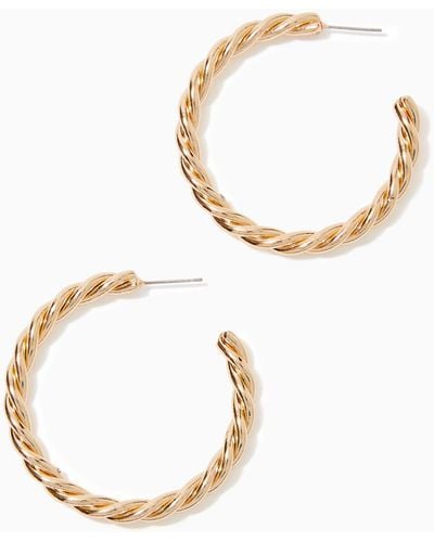 Lilly Pulitzer Tropical Twist Hoop Earrings - Metallic