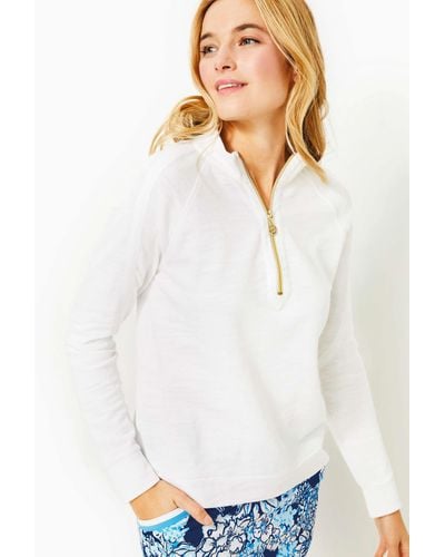 Lilly Pulitzer Luxletic Ashlee Half-zip Pullover - White