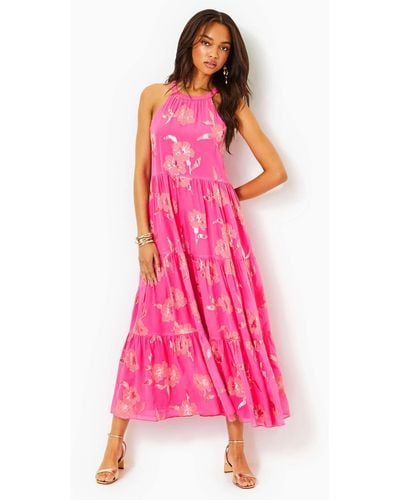 Lilly Pulitzer Beccalyn Halter Maxi Dress - Pink