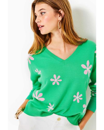 Lilly Pulitzer Tensley Cotton Sweater - Green