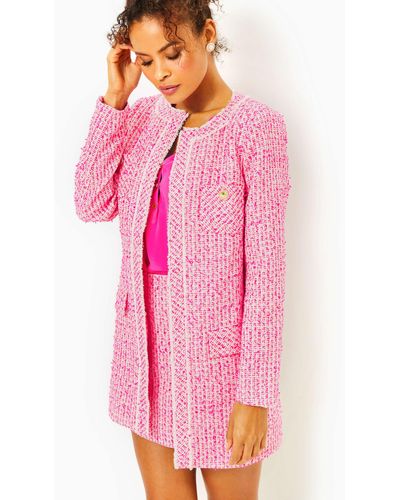 Lilly Pulitzer Dashielle Tweed Jacket - Pink