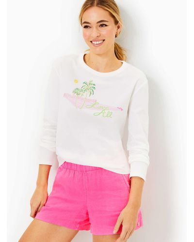Lilly Pulitzer Luxletic Rally Cotton Tee - White