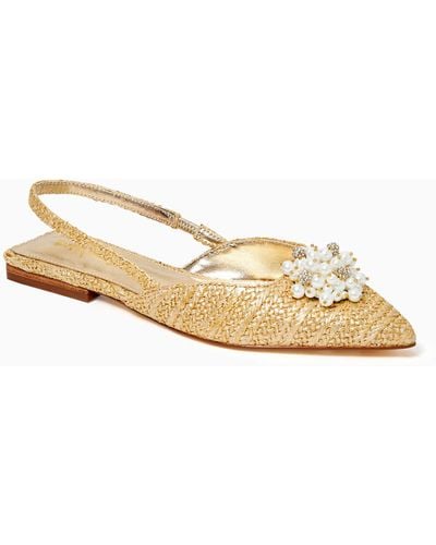 Lilly Pulitzer Brit Straw Slingback Shoe - Natural