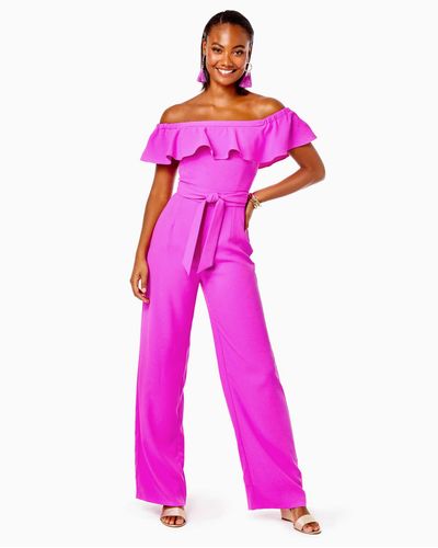 Lilly Pulitzer Women's Jood Off-the-shoulder Jumpsuit - Pink