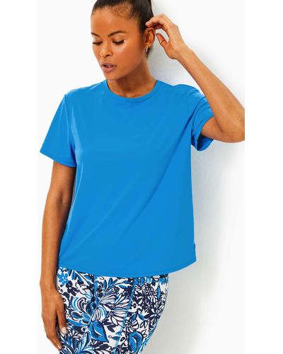 Lilly Pulitzer Upf 50+ Luxletic Rally Active Tee - Blue