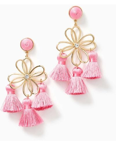 Lilly Pulitzer Come On Clover Earrings - Pink