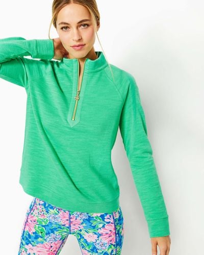 Lilly Pulitzer Luxletic Ashlee Half-zip Pullover - Green