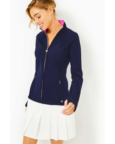 Lilly Pulitzer Upf 50+ Luxletic Tennison Full-zip Jacket - Blue