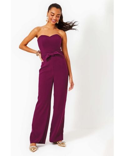 Lilly Pulitzer Rosalie Strapless Jumpsuit - Red