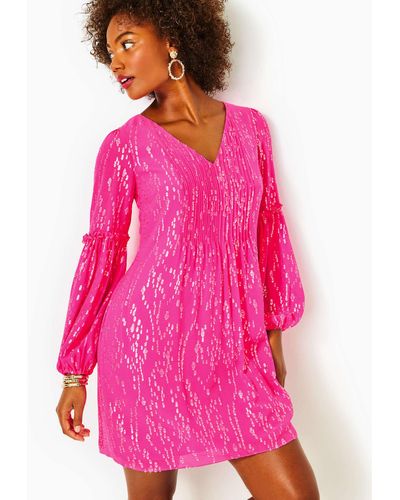 Lilly Pulitzer Cleme Silk Dress - Pink