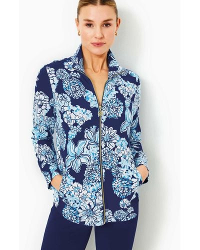 Lilly Pulitzer Upf 50+ Leona Zip-up Jacket - Blue