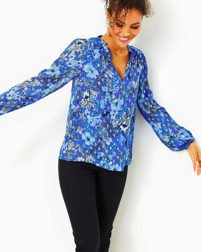 Lilly Pulitzer Giana Long Sleeve Top - Blue
