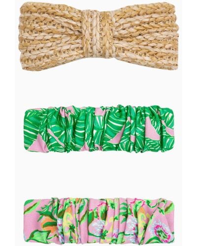 Lilly Pulitzer Assorted Barrette Set - Green