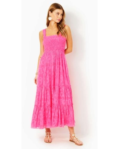 Lilly Pulitzer Hadly Smocked Maxi Dress - Pink