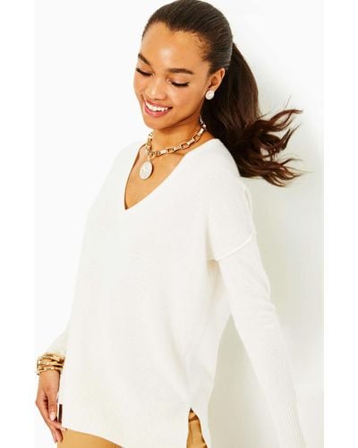 Lilly Pulitzer Bedford Cashmere Sweater - White