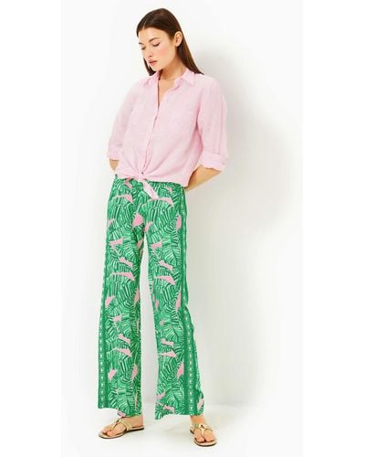Lilly Pulitzer 32" Bal Harbour Palazzo Pant - Green