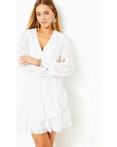 Lilly Pulitzer Cristiana Long Sleeve Dress - White