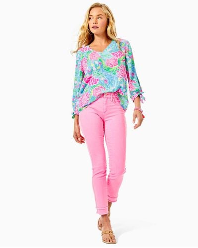 Lilly Pulitzer 29" South Ocean High Rise Skinny Jean - Pink