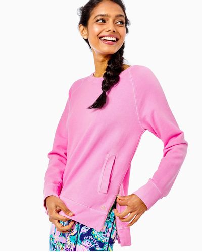 Lilly Pulitzer Women's Luxletic Beach Comber Pullover In Lilac Size 2xs - In Lilac - Purple