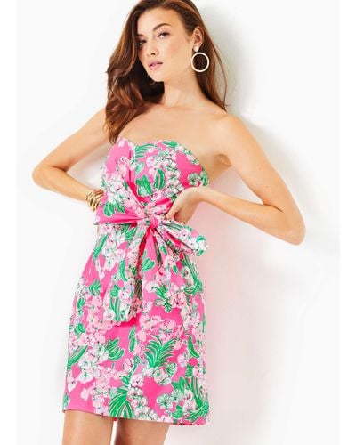 Lilly Pulitzer Stela Strapless Stretch Bow Dress - Pink
