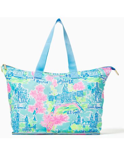 Lilly Pulitzer Getaway Packable Tote - Blue