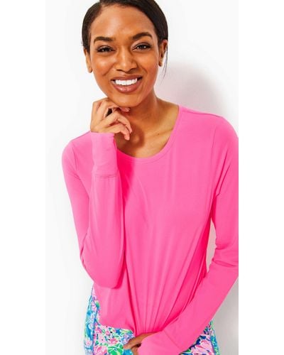 Lilly Pulitzer Upf 50+ Luxletic Emerie Active Tee - Pink