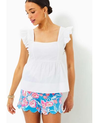 Lilly Pulitzer Tiana Babydoll Top - White