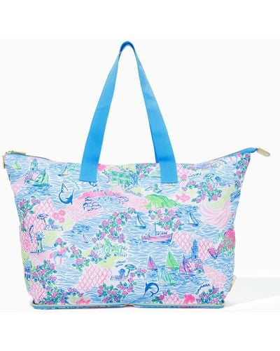 Lilly Pulitzer Getaway Packable Tote - Blue