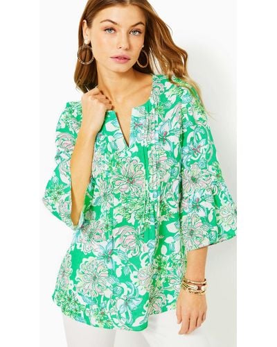 Lilly Pulitzer Hollie Linen Tunic - Green