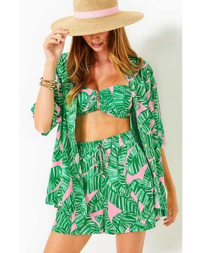 Lilly Pulitzer 4" Riv Cover-up Shorts - Green