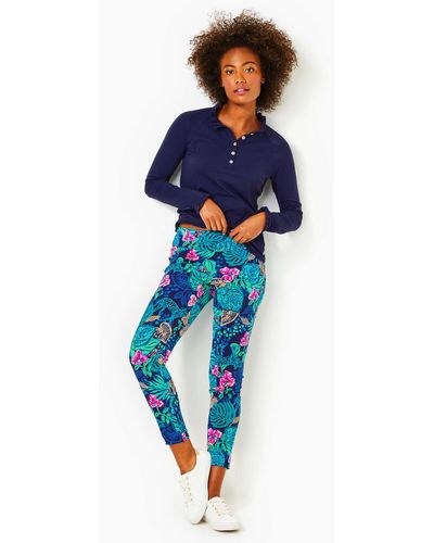 Lilly Pulitzer Upf 50+ Luxletic 28" Corso Pant - Blue
