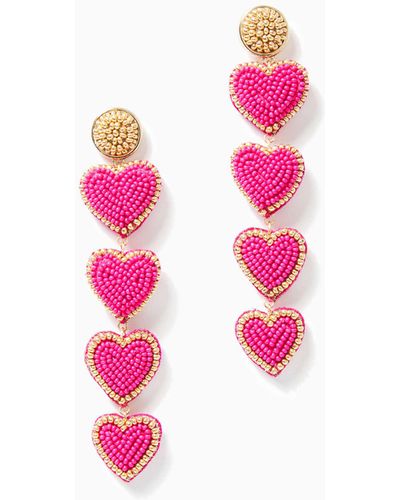 Lilly Pulitzer Untamed Hearts Earrings - Pink