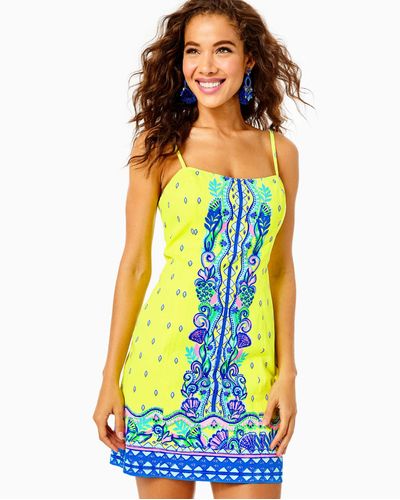 Lilly Pulitzer Women's Shelli Stretch Dress In Green, Pineapple Rivera Engineered Dress - In Green