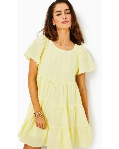 Lilly Pulitzer Jocelyn Linen Dress - Yellow