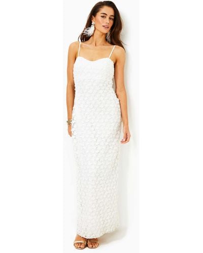 Lilly Pulitzer Gillian Lace Maxi Slip Dress - White