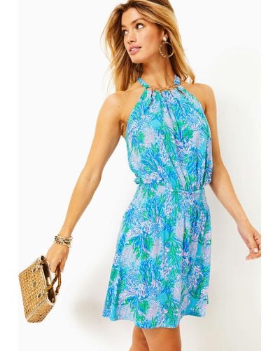 Lilly Pulitzer Shirelle Skirted Romper - Blue