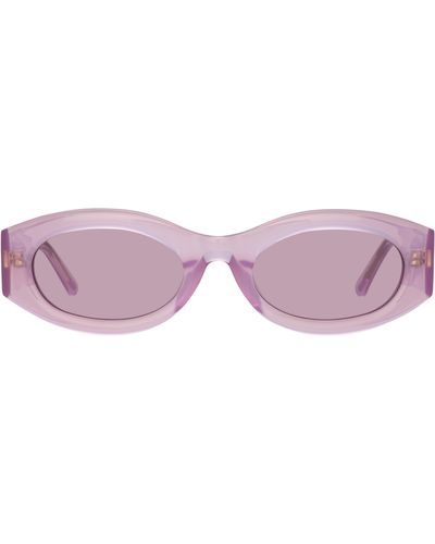 Linda Farrow The Attico Berta Oval Sunglasses - Purple