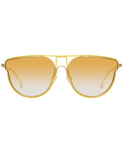 Matthew Williamson Azalea D-frame Sunglasses - Metallic
