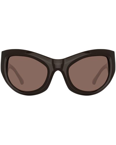 Dries Van Noten Wrap Sunglasses - Brown