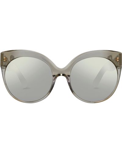 Linda Farrow 388 C16 Cat Eye Sunglasses - Gray