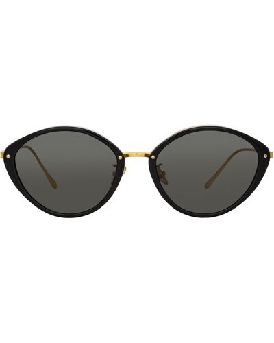 Linda Farrow Lucy Cat Eye Sunglasses - Black