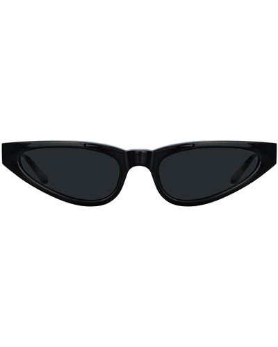 Linda Farrow Magda Butrym Slim Cat Eye Sunglasses - Black